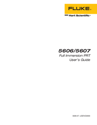 Thumbnail of document Manual - 5606 Full Immersion Platinum Resistance Thermometer